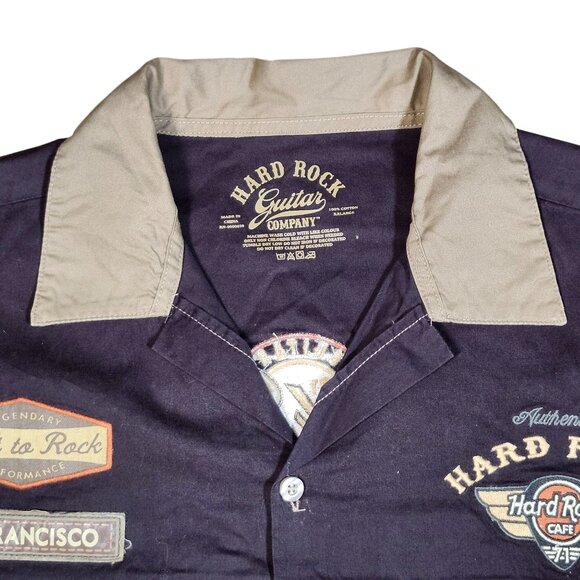 Hard Rock Cafe Guitar Co San Francisco Button-Up Shirt XXL 2XL New With Tags - Picture 2 of 14